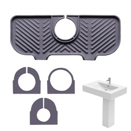 Wasserhahnschutz & Abtropfmatte,Silikon Wasserhahn Spülbecken Matte Kitchen Sink Faucet PET Organizer Mat Spülbeckenmatte Spüle Ablage Waschbecken Küchenspüle Spülbeckeneinlage Wasserhahnmatte Unter