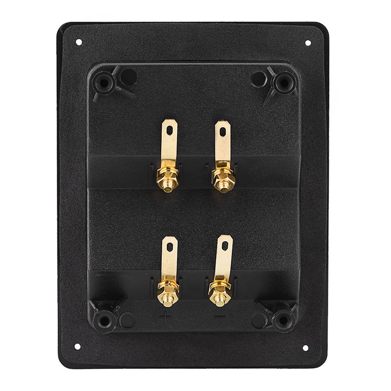 4 Copper Binding Post Terminal Cable Connector Speaker Terminal Box