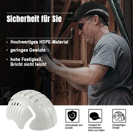 GREEN DEVIL Universal Safety Bump Cap Insert Hard Shell ABS Hard Shell Breathable Lightweight Anti-shock Fits in Any Baseball Hat or Hard Hat for Comfortable Head Protection (White, 3 Pieces)