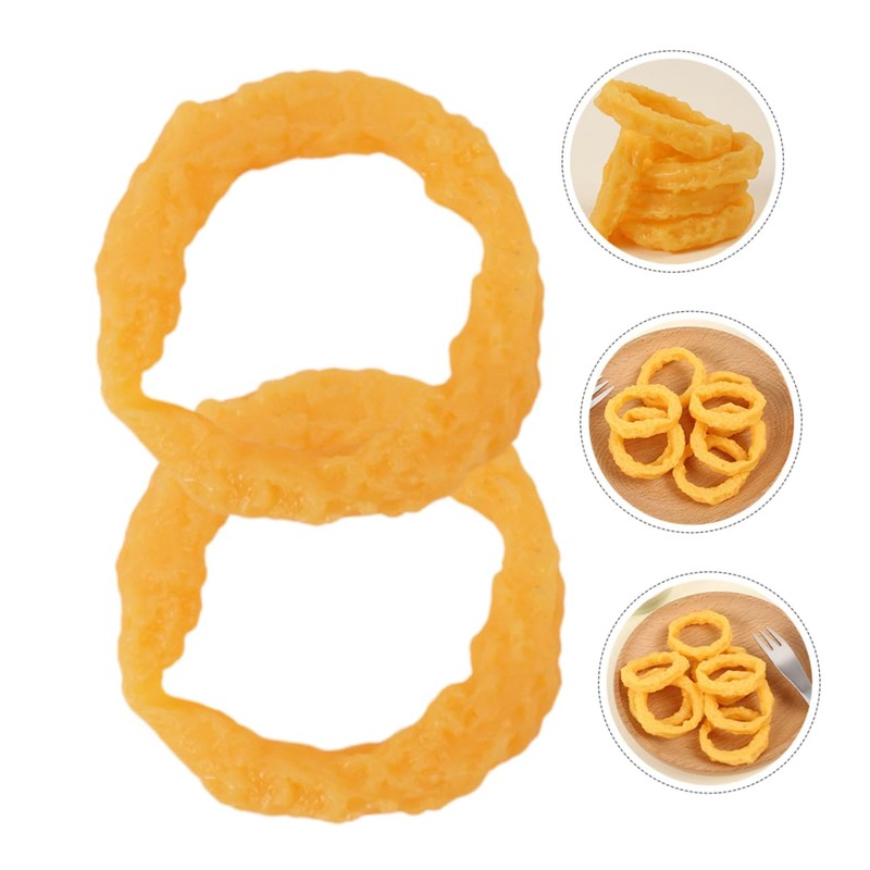 KOMBIUDA 10Pcs Realistic Faux Squid Rings Simulation Food Decoration for