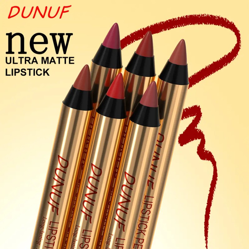 Dunuf 1 Lápiz Labial Mate Fácil De Aplicar No Pegajoso