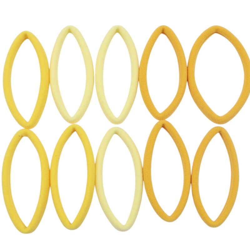 Mytoptrendz® 10 pcs Soft Jersey Endless Hair Elastics Bobbles Bands