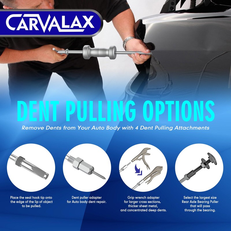 CARVALAX 12-Way Slide Hammer Puller Set, Front Wheel Hub Bearing