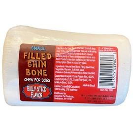 Scoochie Pet Products 960 3-4 in. Bully Stuffed White Shin Bone