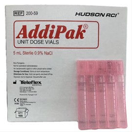 HudsonRCI HudsonRCI AddiPak 5 mL Sterile 0.9% Saline Solution (RHUD59U) -100 Per Box