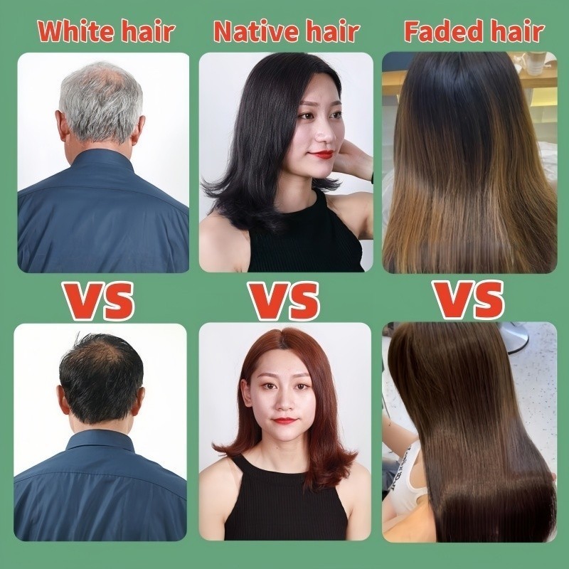 ✨1 Box 10Pcs✨ Natural Plant Bubble Hair Dye Bagged Herbal