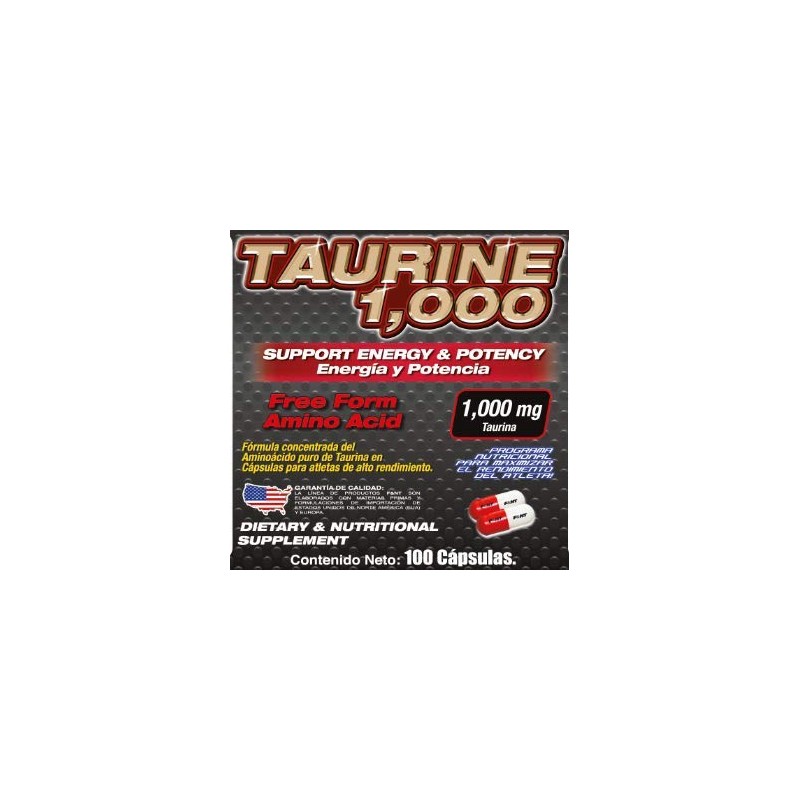 TAURINE 1,000: Fórmula Pura de Taurina en cápsula.