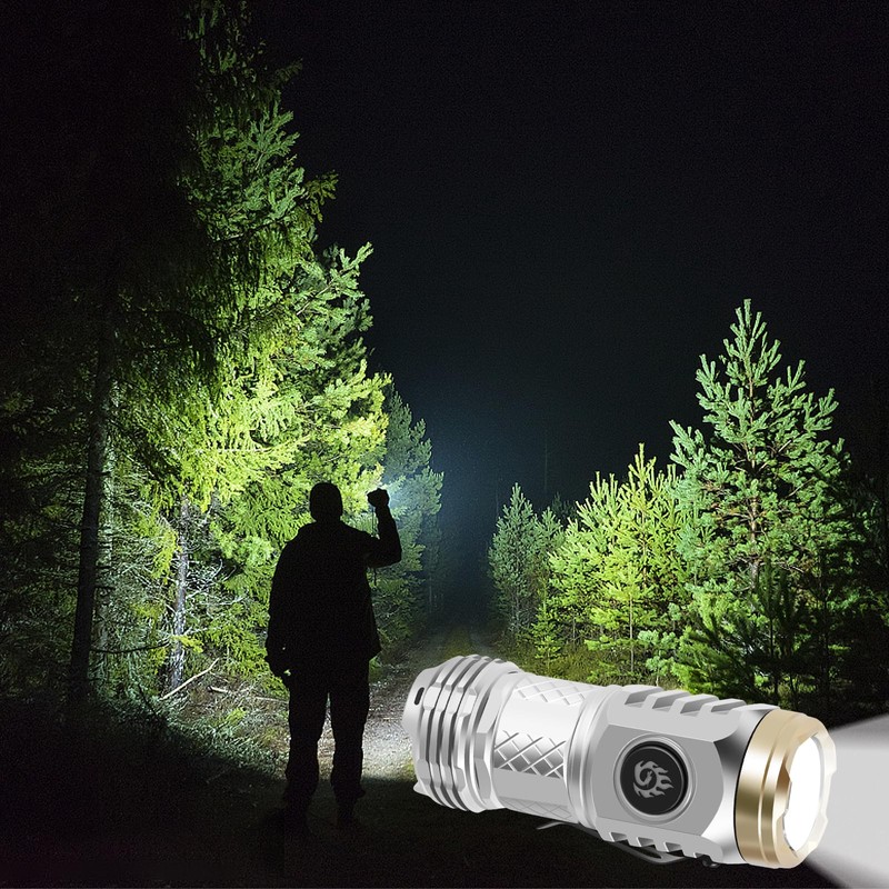 2Pcs German Three-Eyed Monster Mini Flashlight, Super Power Thumb Light