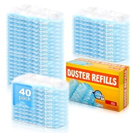 40-Piece Duster Refills,Static Dust Removal Brush Disposable Replacement Head Compatible with Swiffer Duster Refills， Multi-Surface Dusters for Cleaning Furniture, Blinds, Electronics & Corners