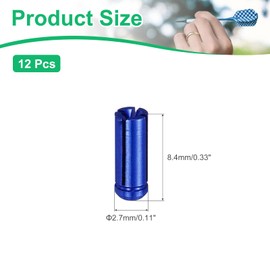 PATIKIL Dart Flight Protectors, 12 Pack Aluminum Alloy Dart Wing Savers Fixed 90 Degrees Professional Competition Dart Accessories, Blue