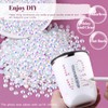 8000PCS 3mm Resin Jelly Rhinestones in Bulk (White AB), Bedazzling