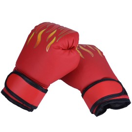 VGEBY Kids Boxing Gloves, PU Muay Thai Sparring Training Gloves Kickboxing for Kids 7-13 Years (Color : Red)