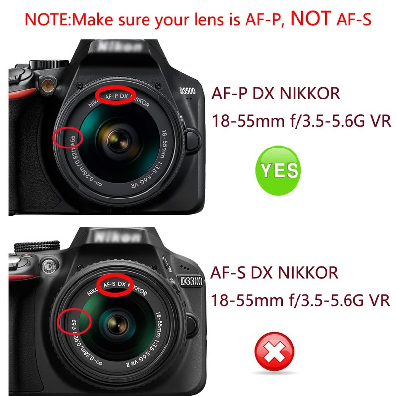55mm Multi-Coated UV Protective Filter & Lens Cap Compatible for