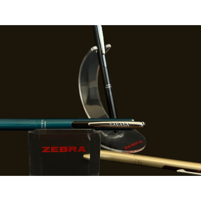 Zebra Bolígrafo Elegante Sarasa Grand de acero inoxidable con tinta