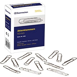 Soe Filing Clip 1061 50 mm Galvanised 01061 PA: Pack of 100