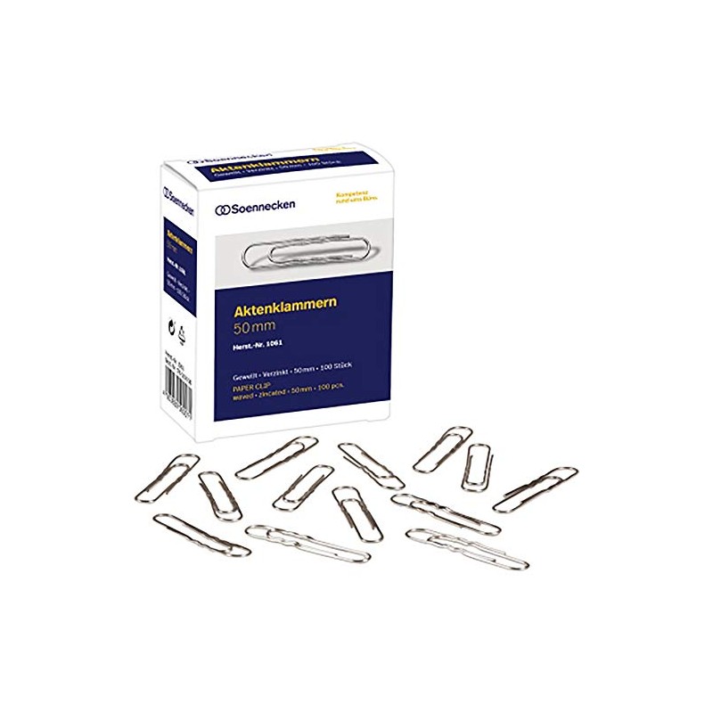 Soe Filing Clip 1061 50 mm Galvanised 01061 PA: Pack