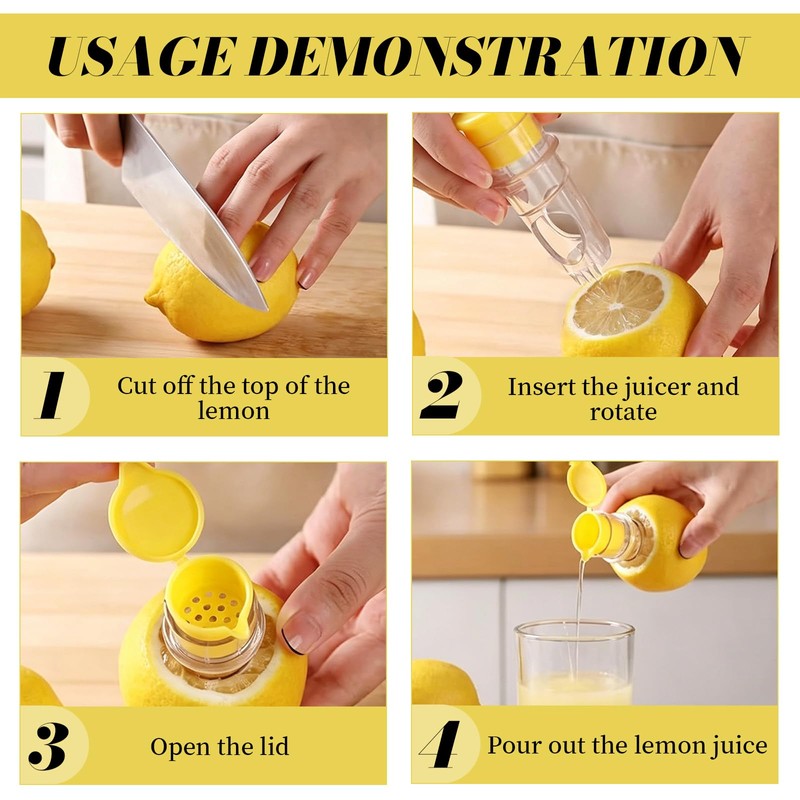 Saituo Home 2 Pcs Lemon Squeezers, Manual Lemon Juicer with