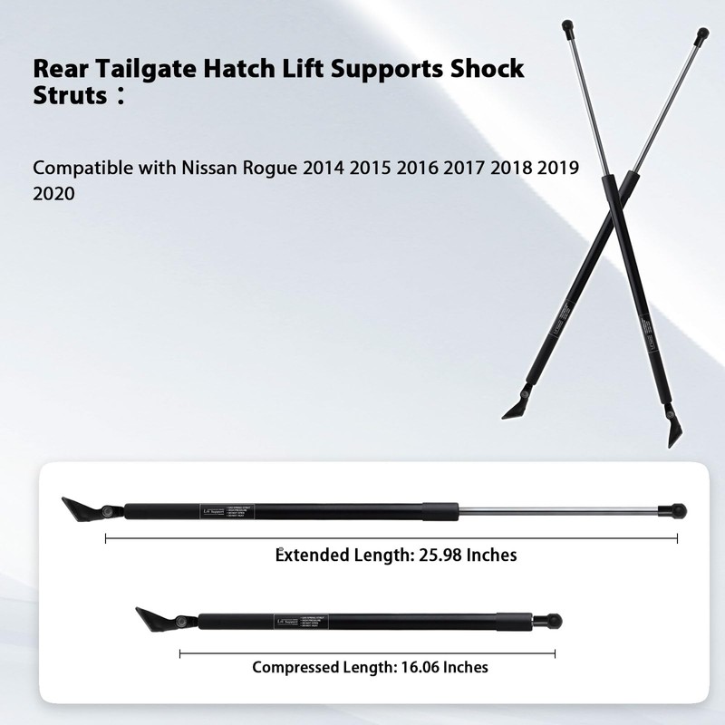 Lazmllcan 2pcs Rear Liftgate Lift Supports Struts Shocks Compatible with