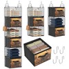 Closet Hanging Organizer with Drawers, 6 Tier Metal Closet Organizers