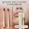 MABLE Two Pack Bamboo Toothbrush for Adult | Charcoal Infused