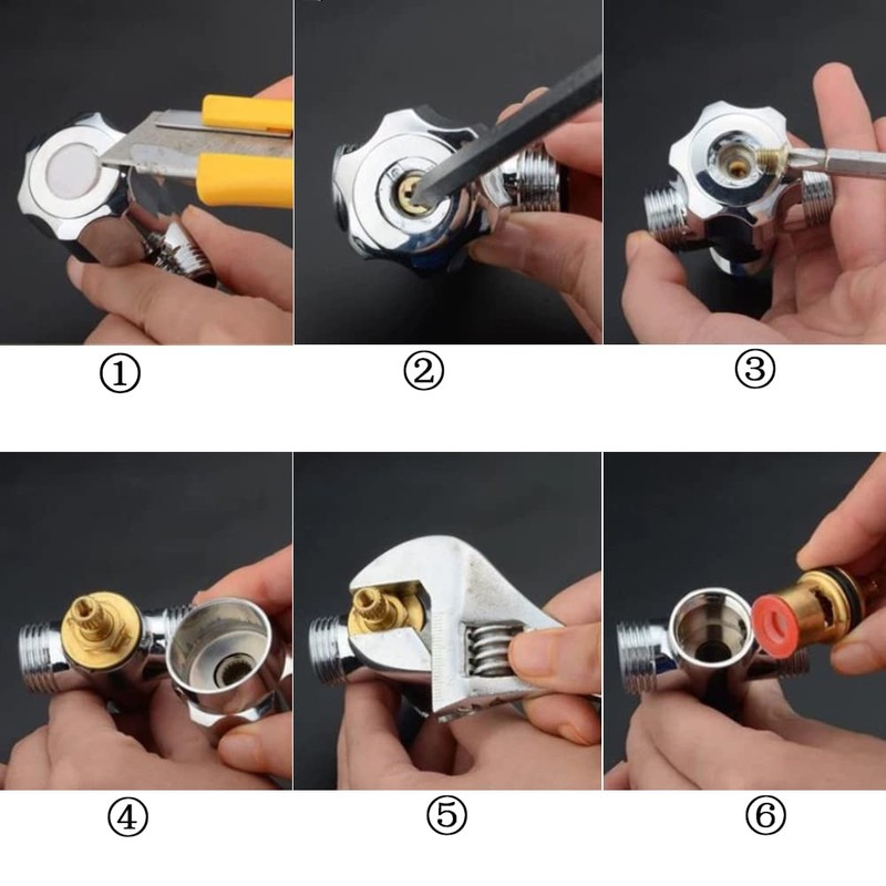 Brass Ceramic Cartridge, G1/2" Tap Ceramic Stem Cartridges Replacement for