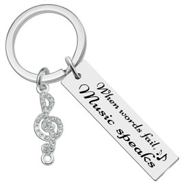 WXCATIM Music Keychain Gift Music Teacher Appreciation Gifts Thank You Music Teacher Gifts Men Women Music Note Gift For Music Teacher Student Music Lovers Friend Musicians Jewelry Best Gifts