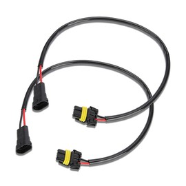 KIMISS 2 pieces 53 cm / 20.9 inch socket 9006 HB4 9012 9006XS male headlight fog light conversion adapter plug cable sockets