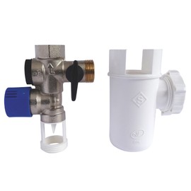 SOMATHERM FOR YOU - Kit consisting of 1 NC 20/27 Security Group (3/4 inch) brass neutral water with air right protection and 1 funnel trap. Forced organs for a water heater connection
