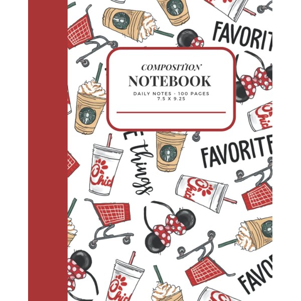 FAVORITE THINGS COMPOSITION NOTEBOOK DAILY NOTES 100 PAGES 7.5 X