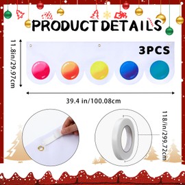 Remagr 3 Pcs Christmas Roof Decorations Xmas Gingerbead Porch Garage Door Window Hanging Banner for Christmas Winter Holiday Party House Decor