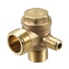 uxcell Air Compressor Check Valve, 3/8Gx1/2GxM10 Male Thread, 3 Way