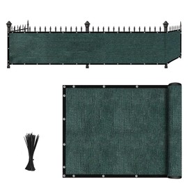 OromiPatio 185GSM Privacy Screen Fence, 4X50FT Heavy Duty Fencing Shade Cover with Reinforced Grommets, 90% Blockage, Mesh Shade Net for Backyard, Patio, Poolside & Garden (Green, 4X50FT)