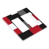 Red Black White Grey Geometric Abstract 2 Gang Double GFCI