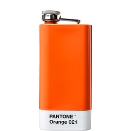 PANTONE Hip Flask Stainless Steel with Screw Cap 150ml in Gift Box Orange 021