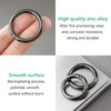 15pcs 33 mm Round Carabiner Black Very Robust Zinc Alloy