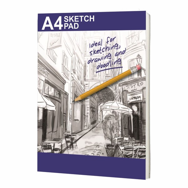 A4 Sketchbook Sketch Pad Sketching Book Artists Sketchpad Kids Children Drawing Coloring Art Doodle Notebook Acid Free Professional Quality Easy to Use Portrait Smooth Cartridge Paper Hardback (1Pc)