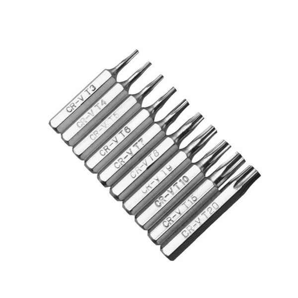 "10 PCS Silvery for Torx Screwdriver Bits Set T3 T7