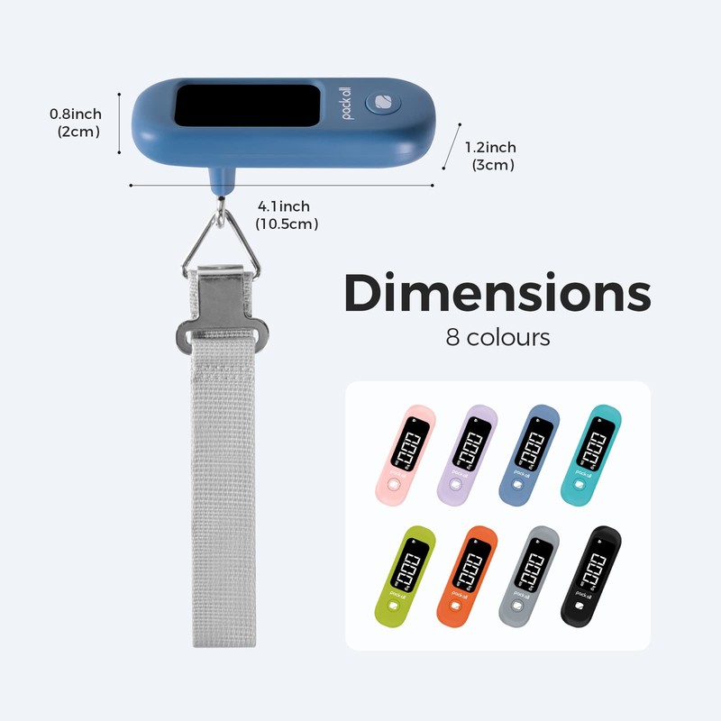 pack all 110 Lbs Luggage Scale, Digital Handheld Baggage Scale,