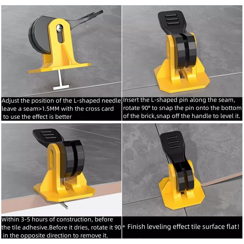 Tile Leveling System Kit, Tile Spacers, Reusable Floor Leveling Compounds,