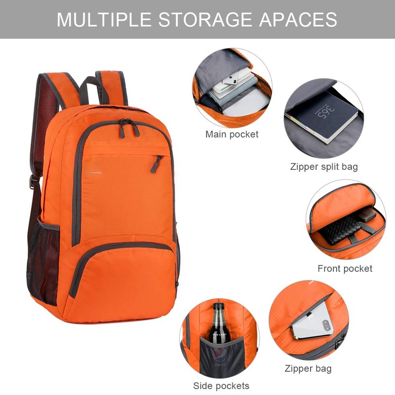 FLAMEHORSE Backpack 30L Foldable Backpack High Capacity Ultralight Rucksack Sturdy