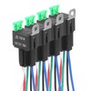Weasch 4 Pack Fuse Relay Switch Kit, 12V 30A, 5