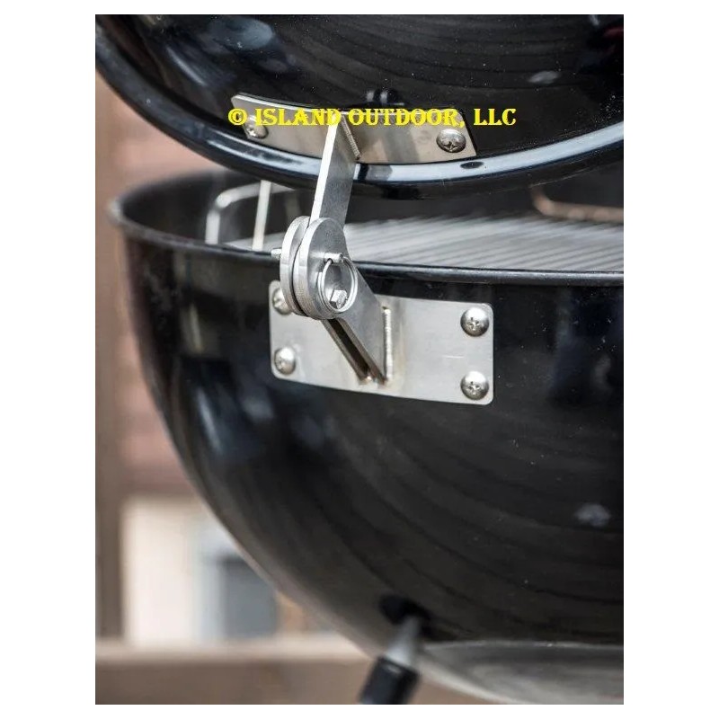BBQgaskets.com LIMITED EDITION Stainless Weber KETTLE Lid Hinge Mod smoker