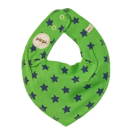 Premium Triangular Scarf with Stars for Babies and Children, green-blue, Unit size