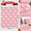 JarThenaAMCS Christmas Fuzzy Blanket 60 x 50 Inch Pink Santa