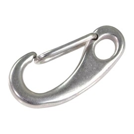 Mini mosquetón de Acero Inoxidable con Cierre a presión y Mecanismo de Resorte para Pesca, Camping y Senderismo.
