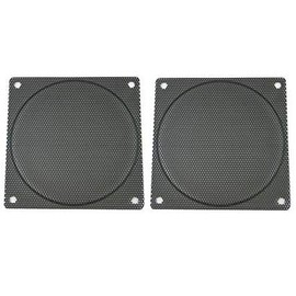 120mm Black Steel Computer Case Fan Mesh Grill/Guard/Filter - Small Hole (Set of Two)