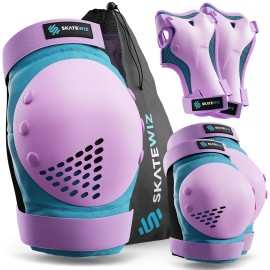 SKATEWIZ Skateboard Pads Protective Gear Set for Kids - Smash - Roller Skate ...