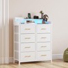 LUMTOK 8-Drawers Dresser with Power Outlets, Built-in Power Strips &