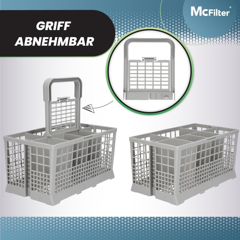 McFilter Universal Cutlery Basket Robust Base Suitable for Various Dishwashers