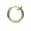 PiercedOff Titanium Gold Tone Spring Action Fake Ring for Nose,
